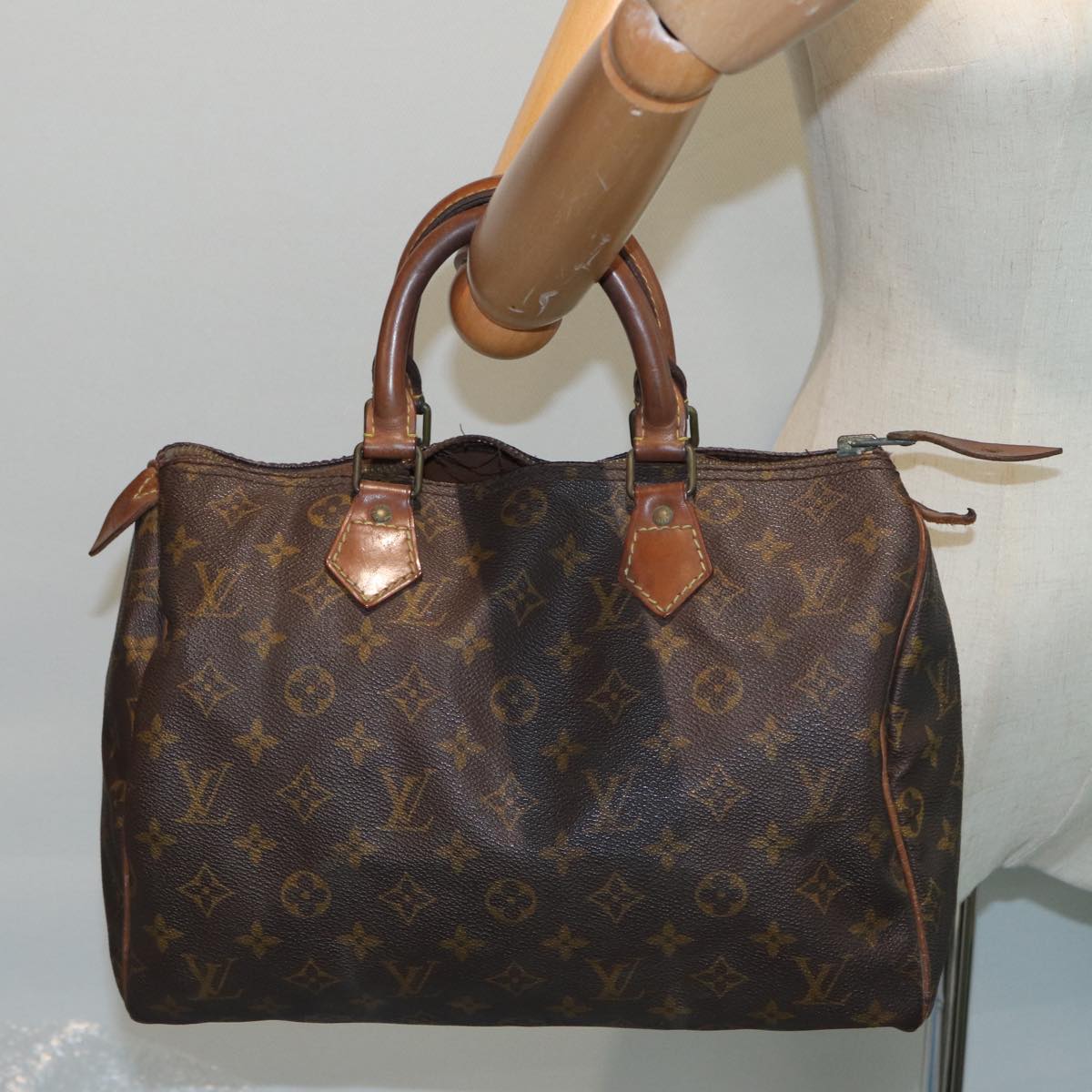 LOUIS VUITTON Monogram Speedy 30 Hand Bag Vintage M41526 LV Auth ar12081