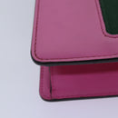 GUCCI Sylvie Web Sherry Line Mini Chain Bag Leather Pink 431666 Auth ar12089-16