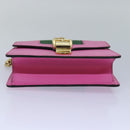 GUCCI Sylvie Web Sherry Line Mini Chain Bag Leather Pink 431666 Auth ar12089-5