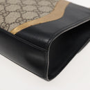 GUCCI Padlock GG Supreme Chain Shoulder Bag PVC Beige 432182 Auth ar12095-16