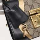 GUCCI Padlock GG Supreme Chain Shoulder Bag PVC Beige 432182 Auth ar12095-10