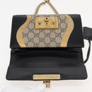 GUCCI Padlock GG Supreme Chain Shoulder Bag PVC Beige 432182 Auth ar12095-19