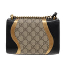 GUCCI Padlock GG Supreme Chain Shoulder Bag PVC Beige 432182 Auth ar12095-2