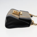 GUCCI Padlock GG Supreme Chain Shoulder Bag PVC Beige 432182 Auth ar12095-4