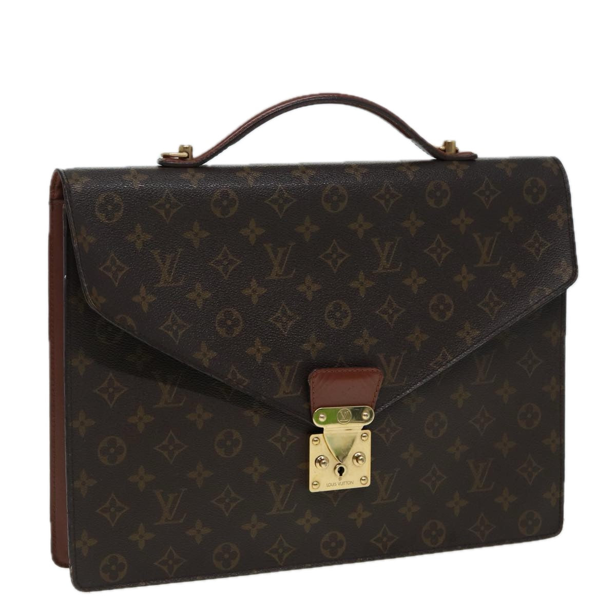 LOUIS VUITTON Monogram Porte Documents Bandouliere Bag M53338 LV Auth ar12103