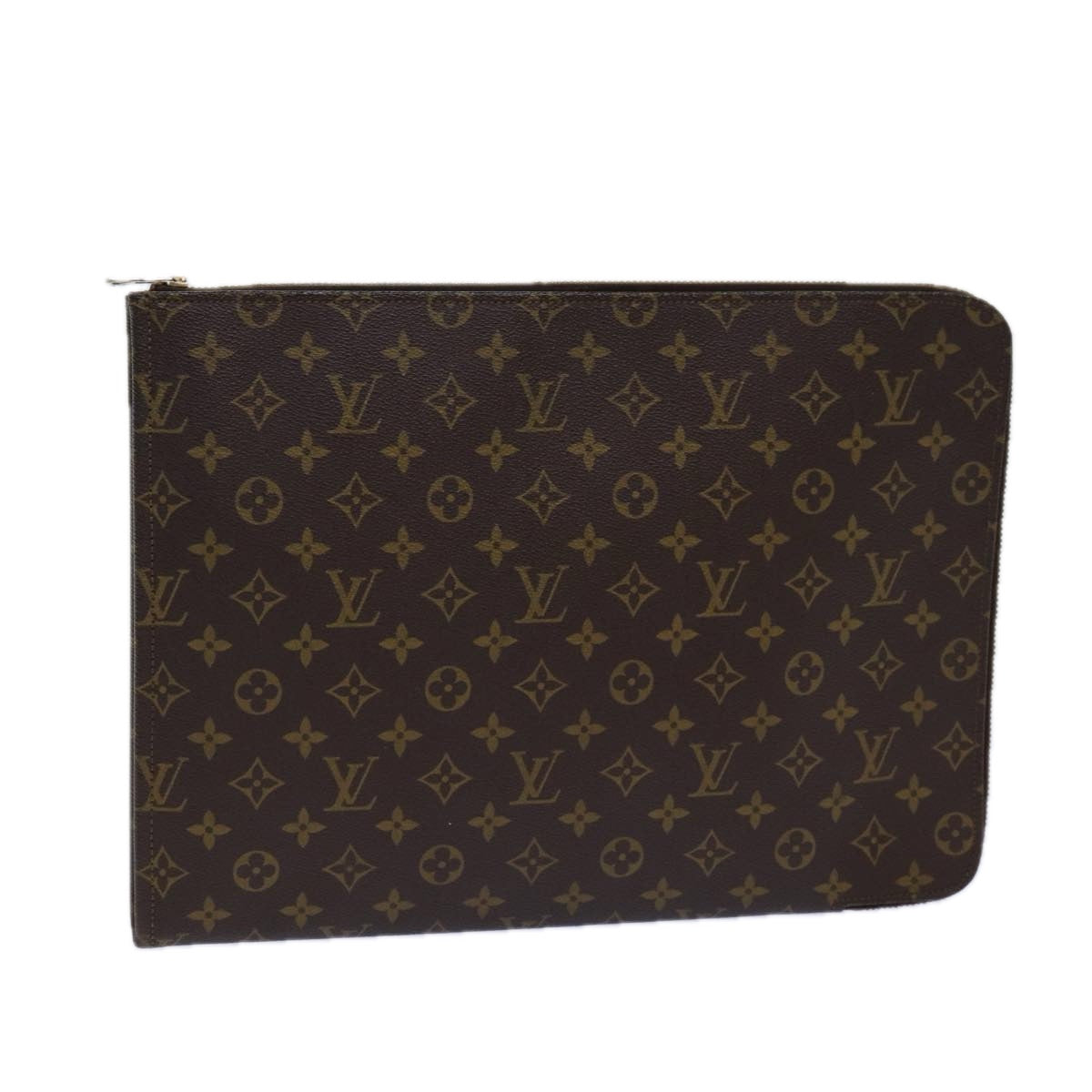 LOUIS VUITTON Monogram Poche Document Briefcase M53400 LV Auth ar12105