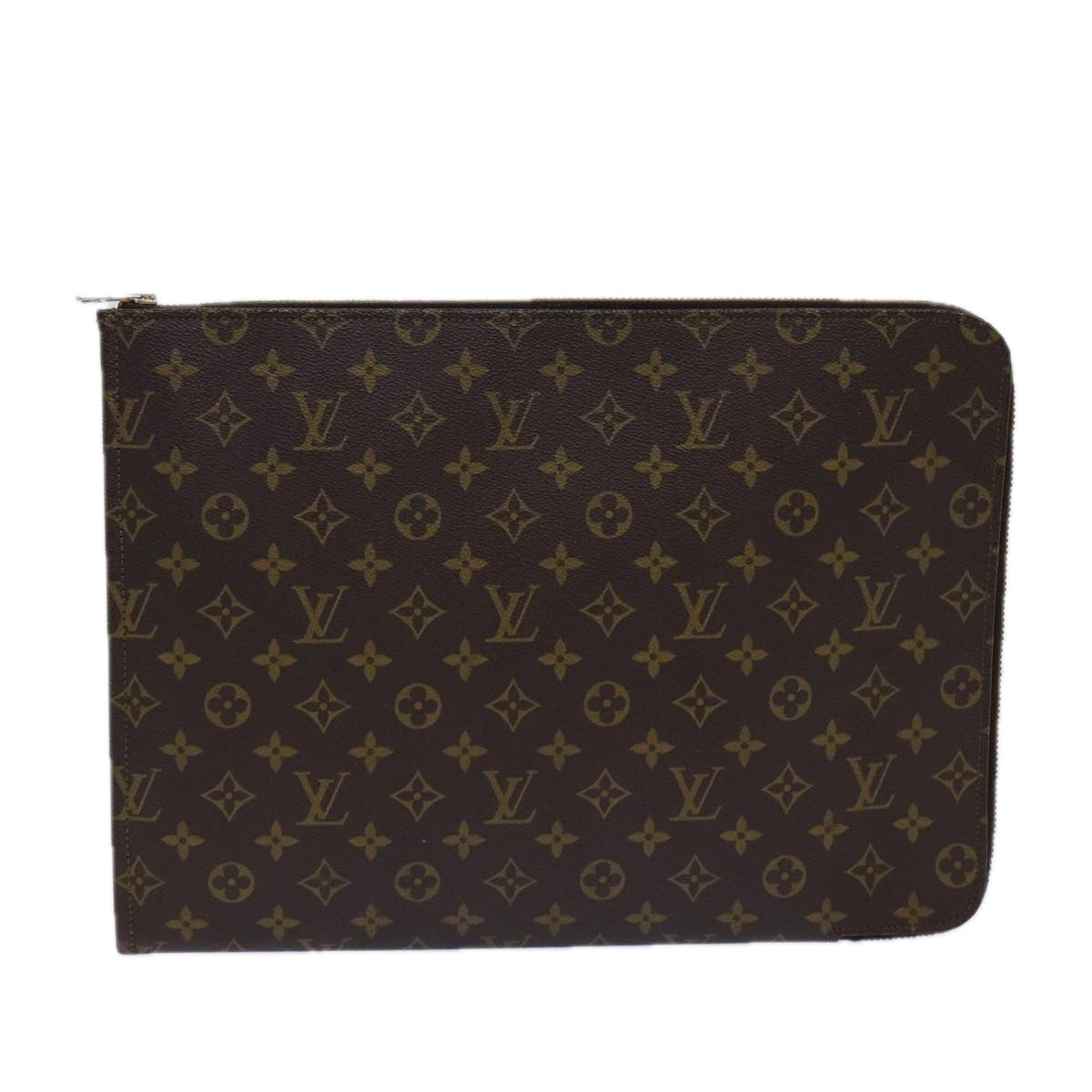 LOUIS VUITTON Monogram Poche Document Briefcase M53400 LV Auth ar12105