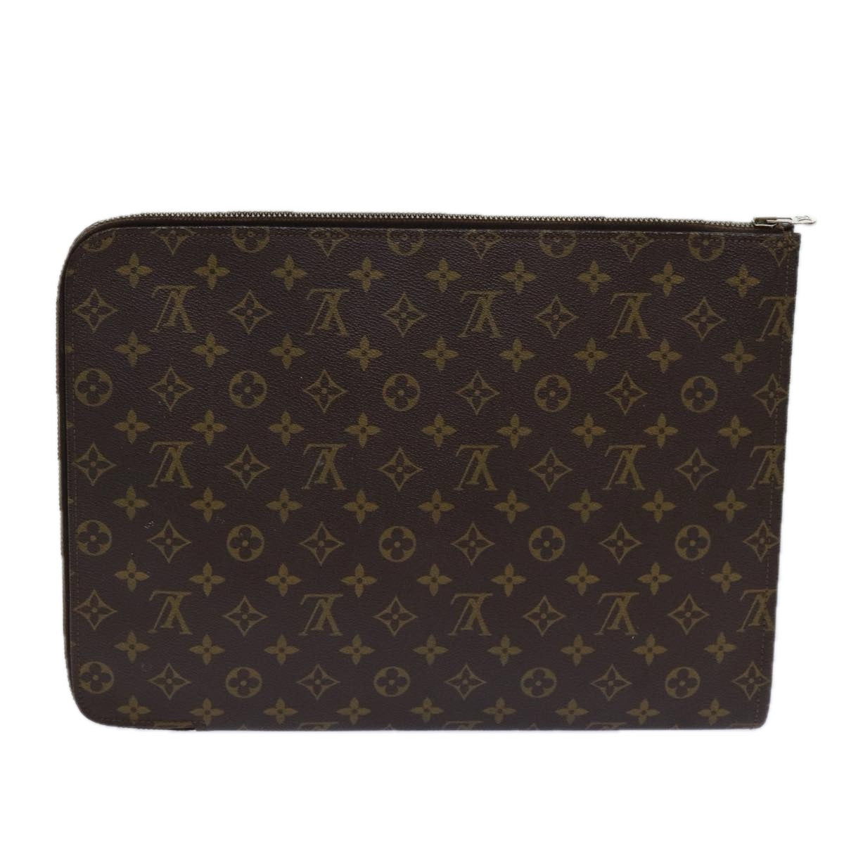 LOUIS VUITTON Monogram Poche Document Briefcase M53400 LV Auth ar12105