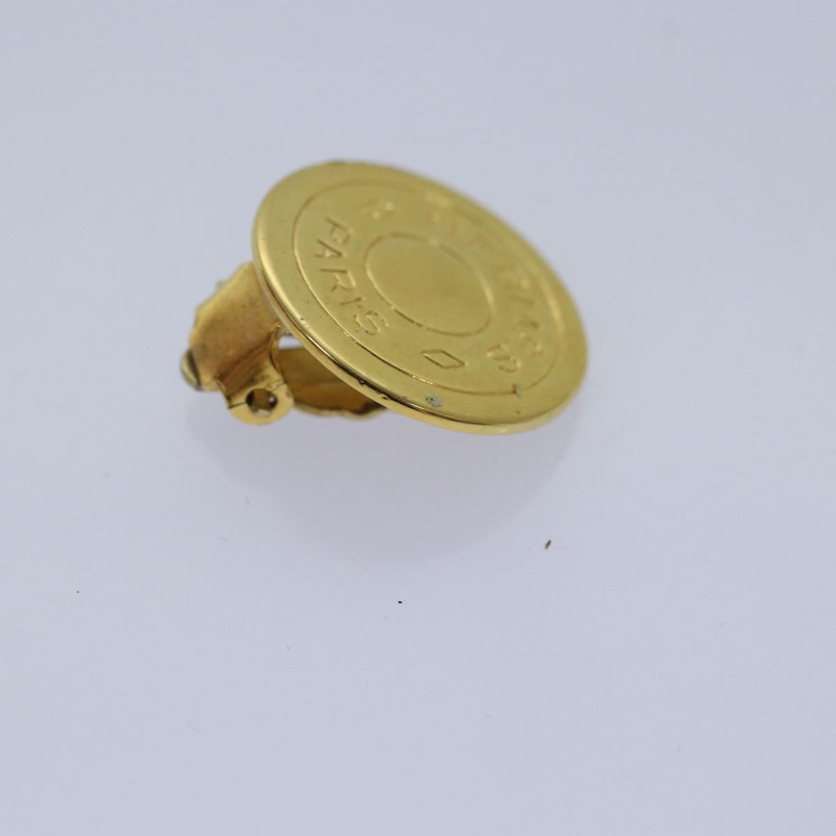 HERMES Serie Earring Gold Auth ar12109