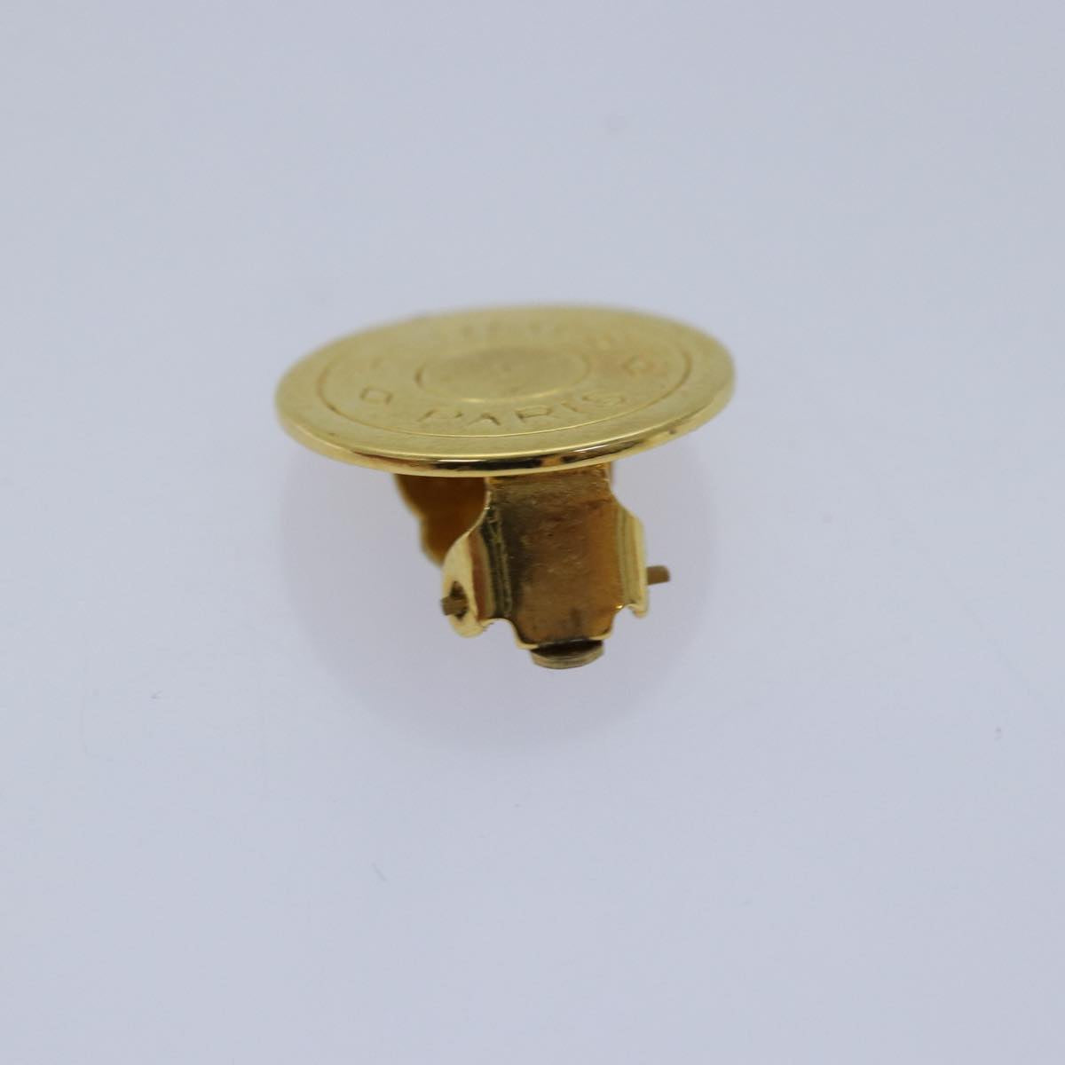 HERMES Serie Earring Gold Auth ar12109