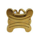 CELINE Triomphe Scarf Ring metal Gold Auth ar12111-2
