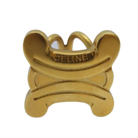 CELINE Triomphe Scarf Ring metal Gold Auth ar12111 - 0