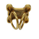 CELINE Triomphe Scarf Ring metal Gold Auth ar12111-3