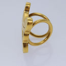 CELINE Triomphe Scarf Ring metal Gold Auth ar12111-4