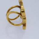 CELINE Triomphe Scarf Ring metal Gold Auth ar12111-5