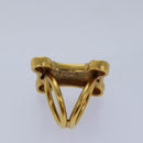 CELINE Triomphe Scarf Ring metal Gold Auth ar12111-6