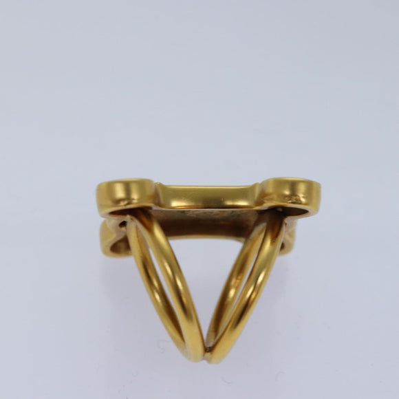 CELINE Triomphe Scarf Ring metal Gold Auth ar12111