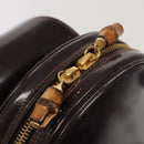 GUCCI Bamboo Body Bag Enamel Brown 003 2113 0027 Auth ar12113-9