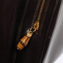 GUCCI Bamboo Body Bag Enamel Brown 003 2113 0027 Auth ar12113-22