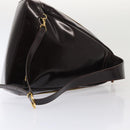 GUCCI Bamboo Body Bag Enamel Brown 003 2113 0027 Auth ar12113-7