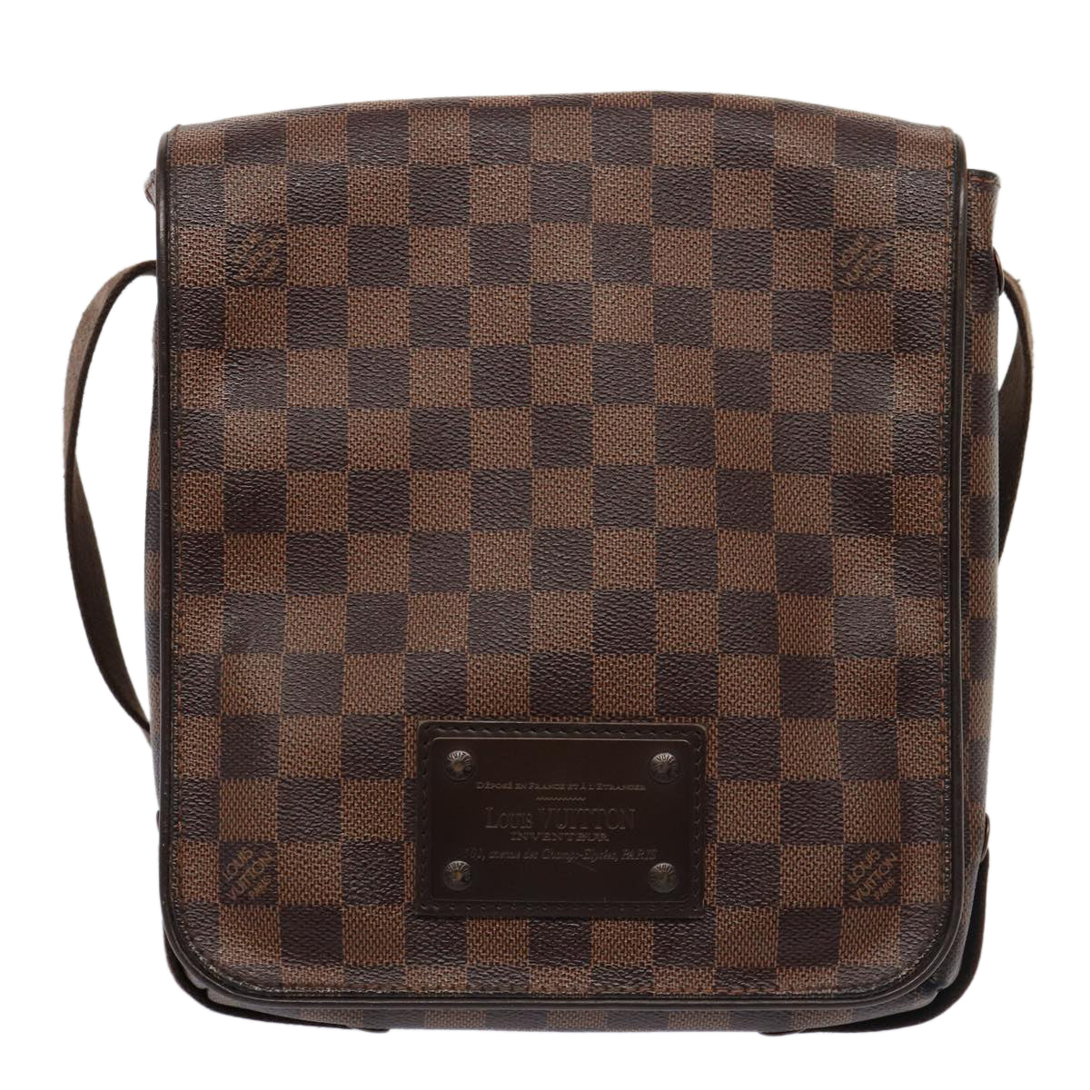 LOUIS VUITTON Damier Ebene Brooklyn PM Shoulder Bag N51210 LV Auth ar12116