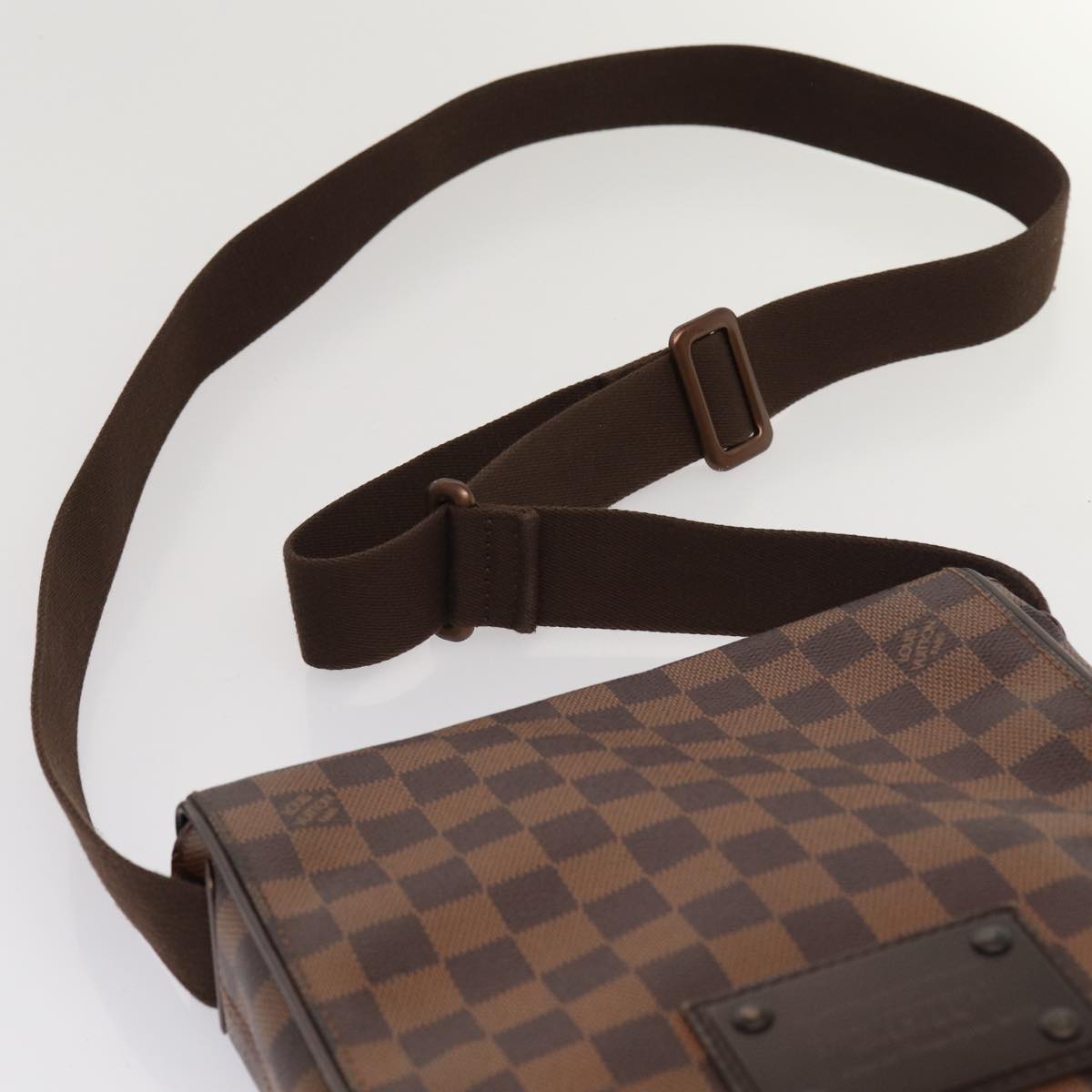 LOUIS VUITTON Damier Ebene Brooklyn PM Shoulder Bag N51210 LV Auth ar12116