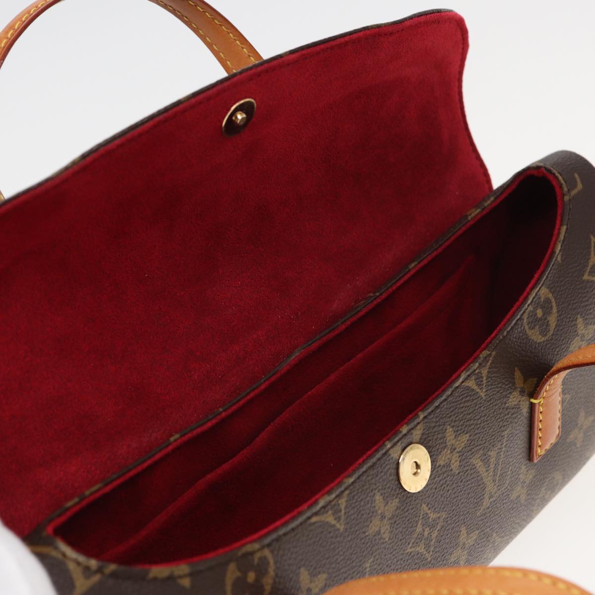 LOUIS VUITTON Monogram Sonatine Hand Bag M51902 LV Auth ar12119