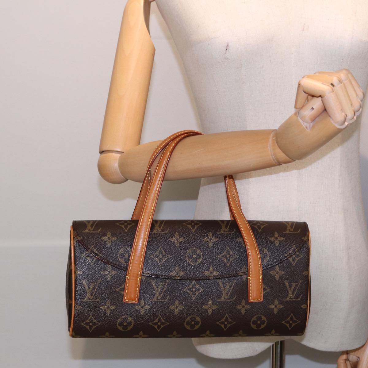 LOUIS VUITTON Monogram Sonatine Hand Bag M51902 LV Auth ar12119