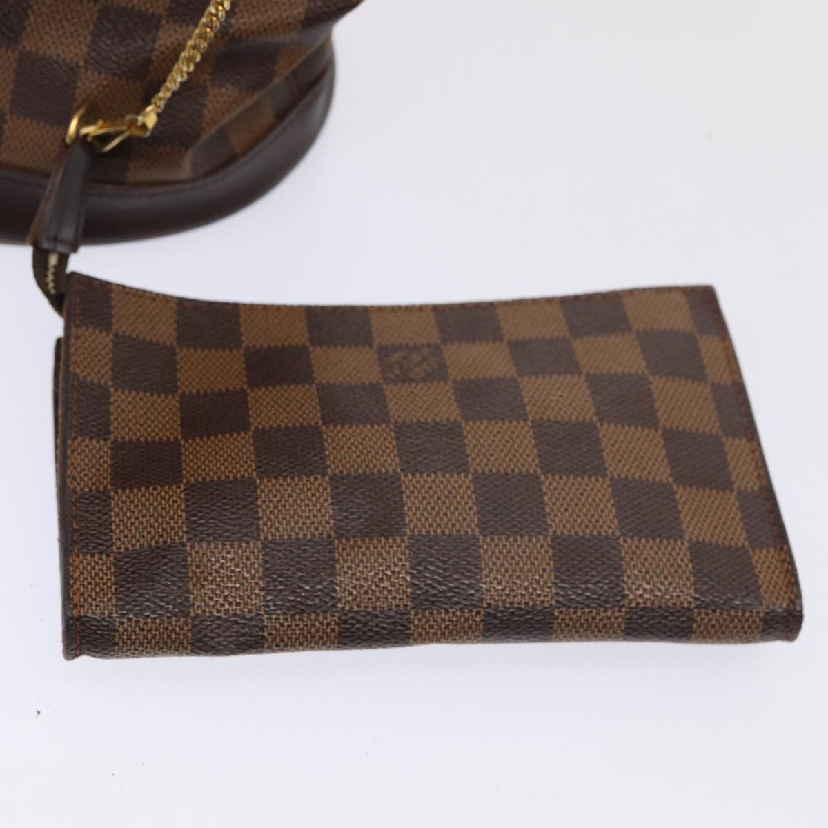 LOUIS VUITTON Damier Ebene Marais Shoulder Bag N42240 LV Auth ar12122