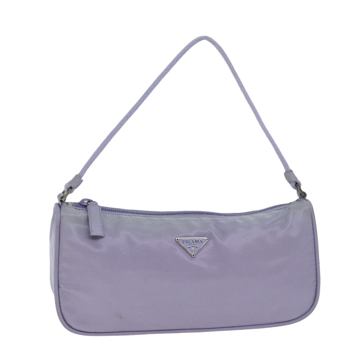 PRADA Accessory Pouch Nylon Purple Auth ar12130