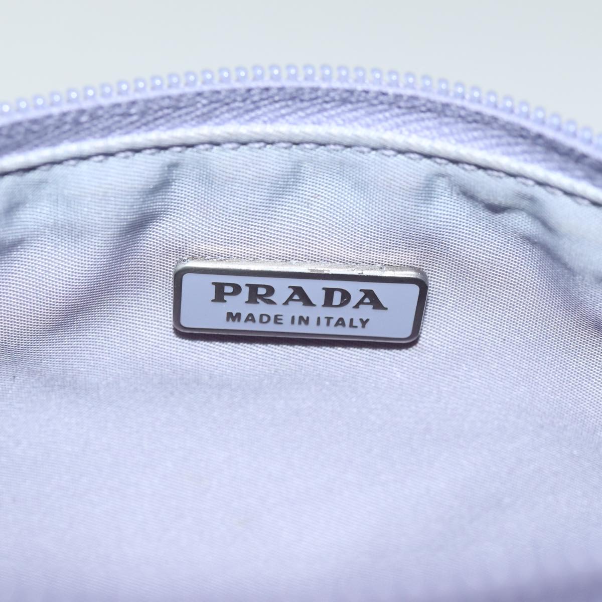 PRADA Accessory Pouch Nylon Purple Auth ar12130