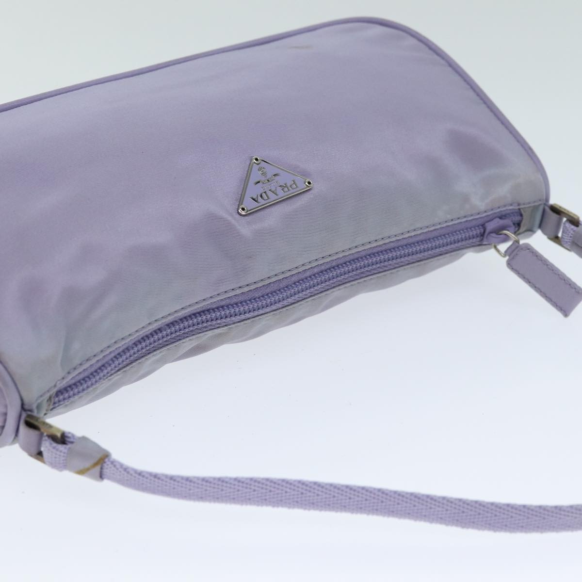 PRADA Accessory Pouch Nylon Purple Auth ar12130