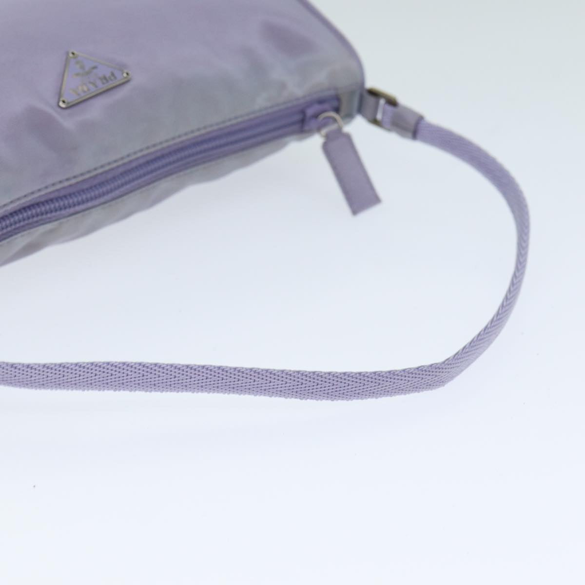 PRADA Accessory Pouch Nylon Purple Auth ar12130