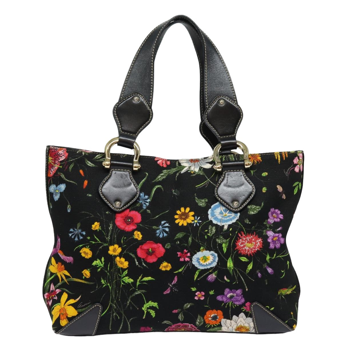 GUCCI Flora Tote Bag Canvas Multicolor 153024 Auth ar12134 - 0