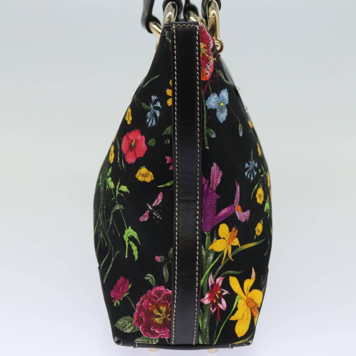 GUCCI Flora Tote Bag Canvas Multicolor 153024 Auth ar12134