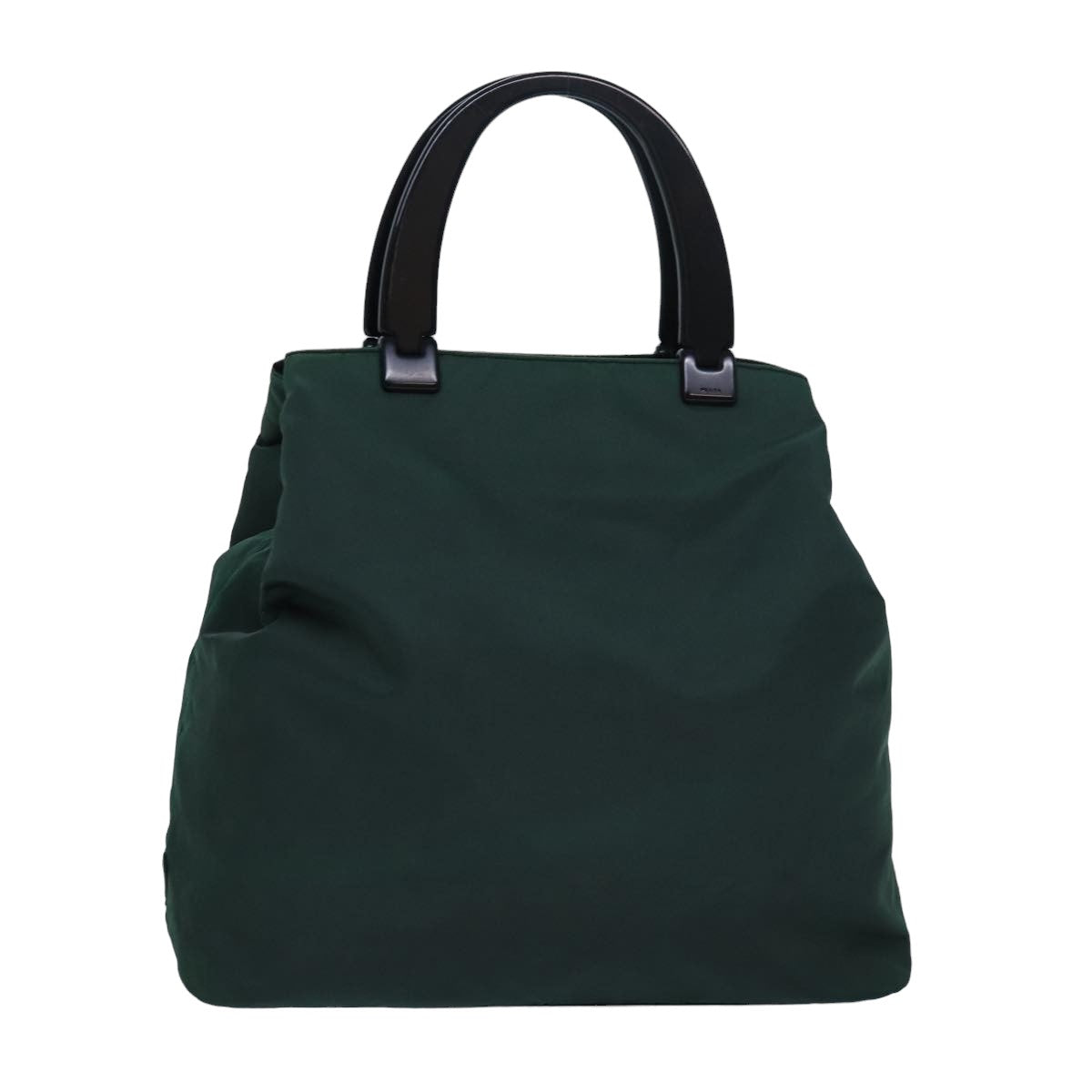 PRADA Hand Bag Nylon Green Auth ar12136