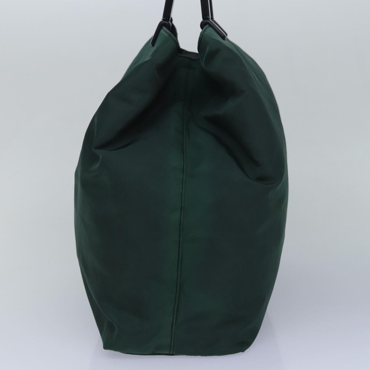 PRADA Hand Bag Nylon Green Auth ar12136