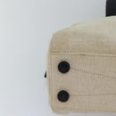 PRADA Hand Bag Canvas Beige Auth ar12140-9