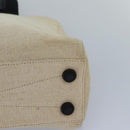 PRADA Hand Bag Canvas Beige Auth ar12140-14