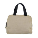 PRADA Hand Bag Canvas Beige Auth ar12140-1