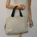 PRADA Hand Bag Canvas Beige Auth ar12140-23