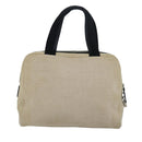 PRADA Hand Bag Canvas Beige Auth ar12140-2
