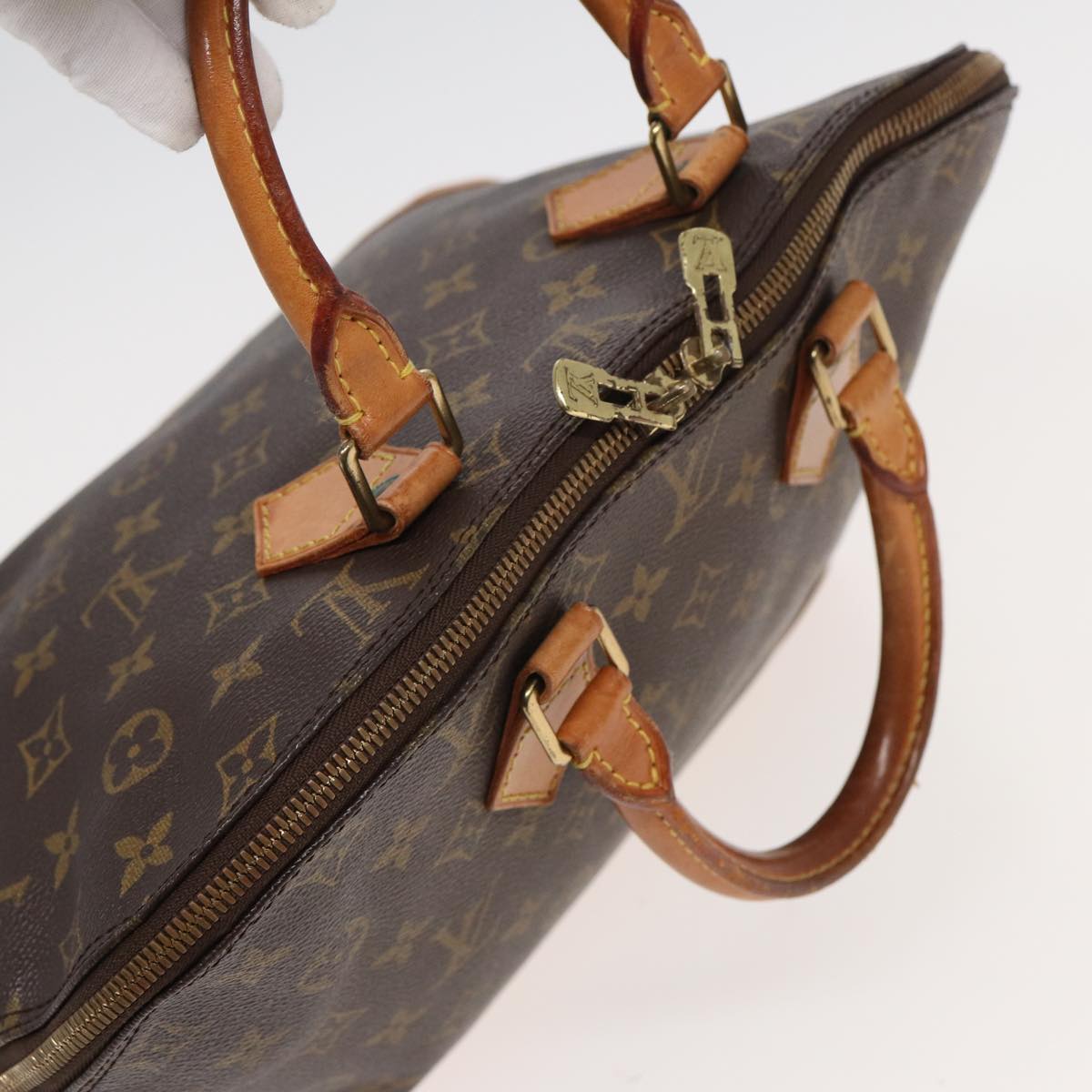 LOUIS VUITTON Monogram Alma Hand Bag M51130 LV Auth ar12141