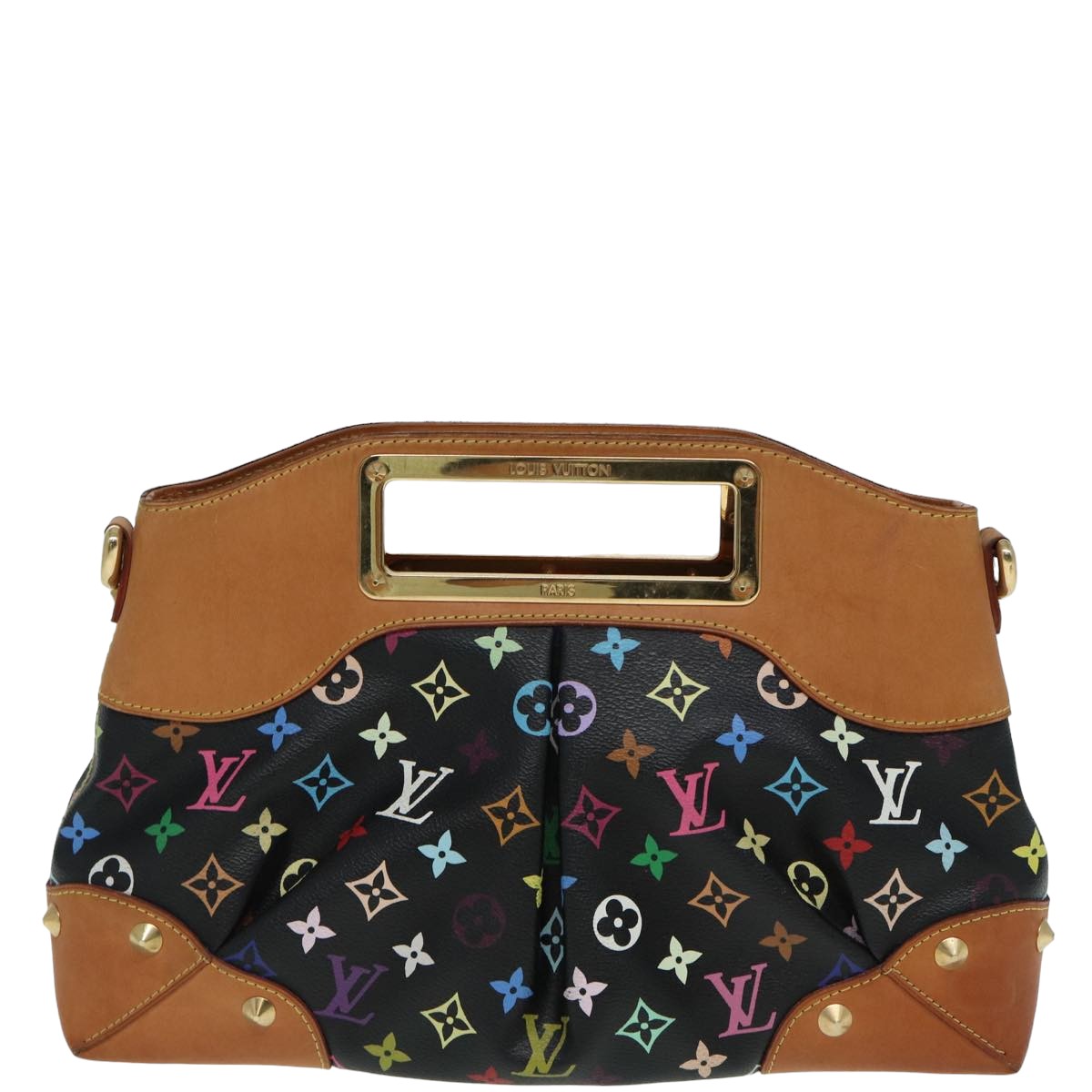 LOUIS VUITTON Monogram Multicolor Judy MM Hand Bag 2Way M40256 LV Auth ar12145