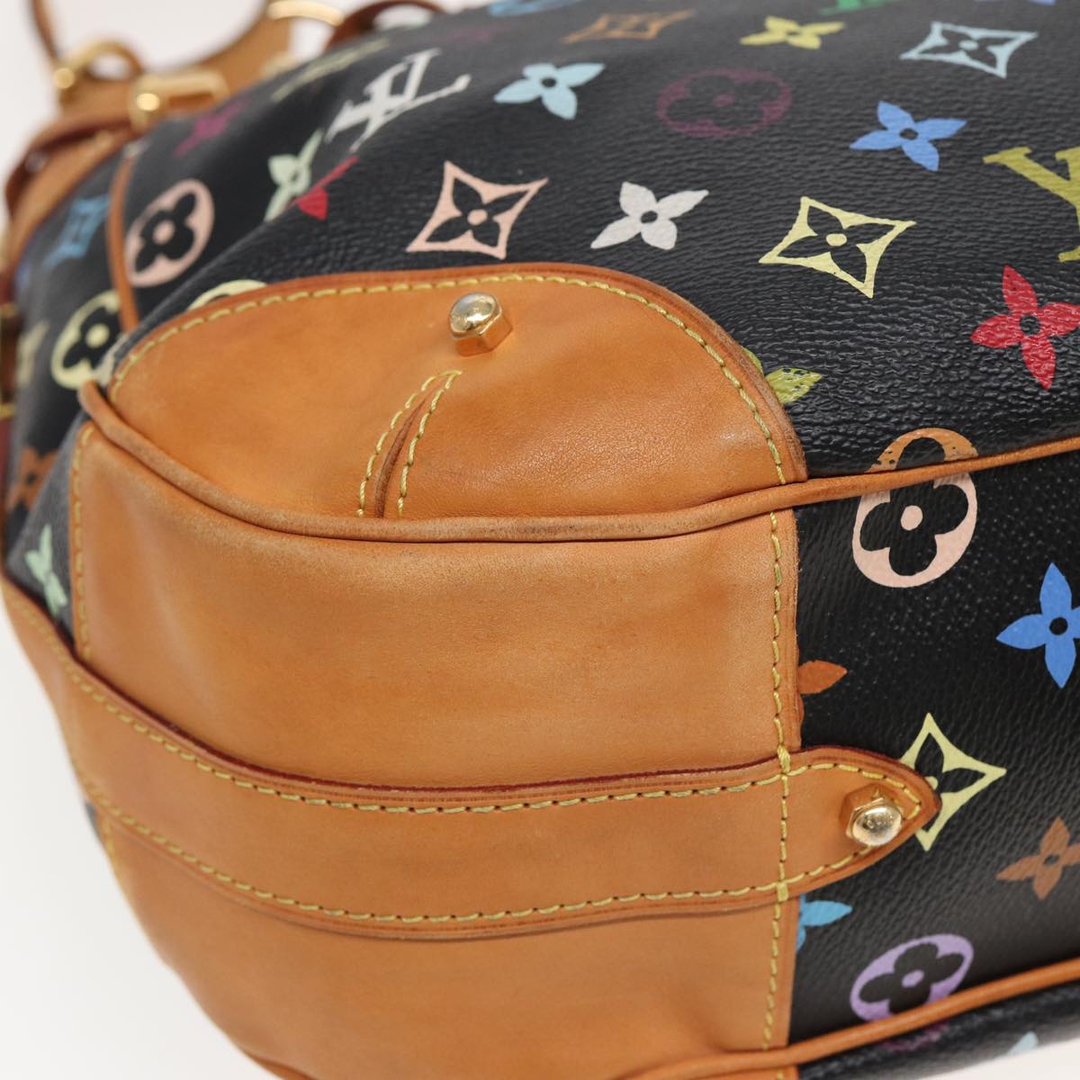 LOUIS VUITTON Monogram Multicolor Greta Shoulder Bag Black M40196 Auth ar12148