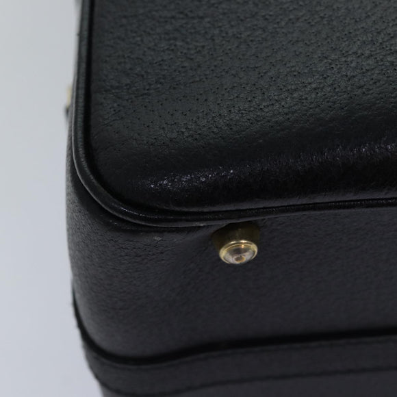 GUCCI Bamboo Vanity Hand Bag Leather 2way Black 013 2122 2491 Auth ar12149