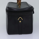 GUCCI Bamboo Vanity Hand Bag Leather 2way Black 013 2122 2491 Auth ar12149-3