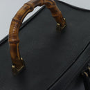 GUCCI Bamboo Vanity Hand Bag Leather 2way Black 013 2122 2491 Auth ar12149-6