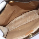 CELINE Macadam Canvas Hand Bag PVC Leather Brown Auth ar12154-16