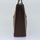CELINE Macadam Canvas Hand Bag PVC Leather Brown Auth ar12154-4